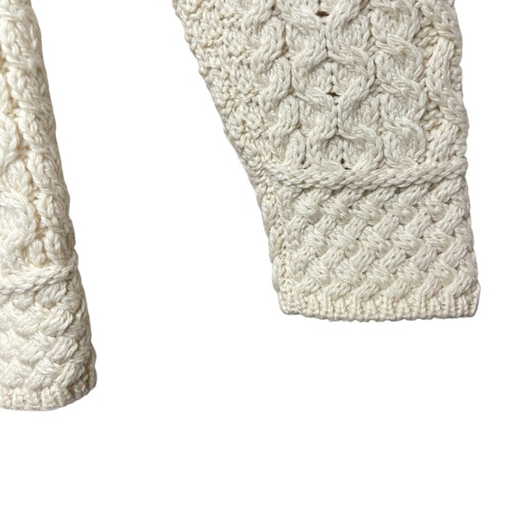 ARAN MOR Ireland Fisherman’s Merino Wool Cable Knit Pullover Sweater - Picture 14 of 16